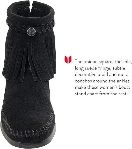 Minnetonka Stiefel mit Reißverschluss Damen Stiefel mit Reißverschluss auf der Rückseite