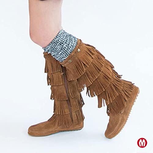 Minnetonka 5-Layer Fringe Boot 1652, Damen Mokassin Stiefel