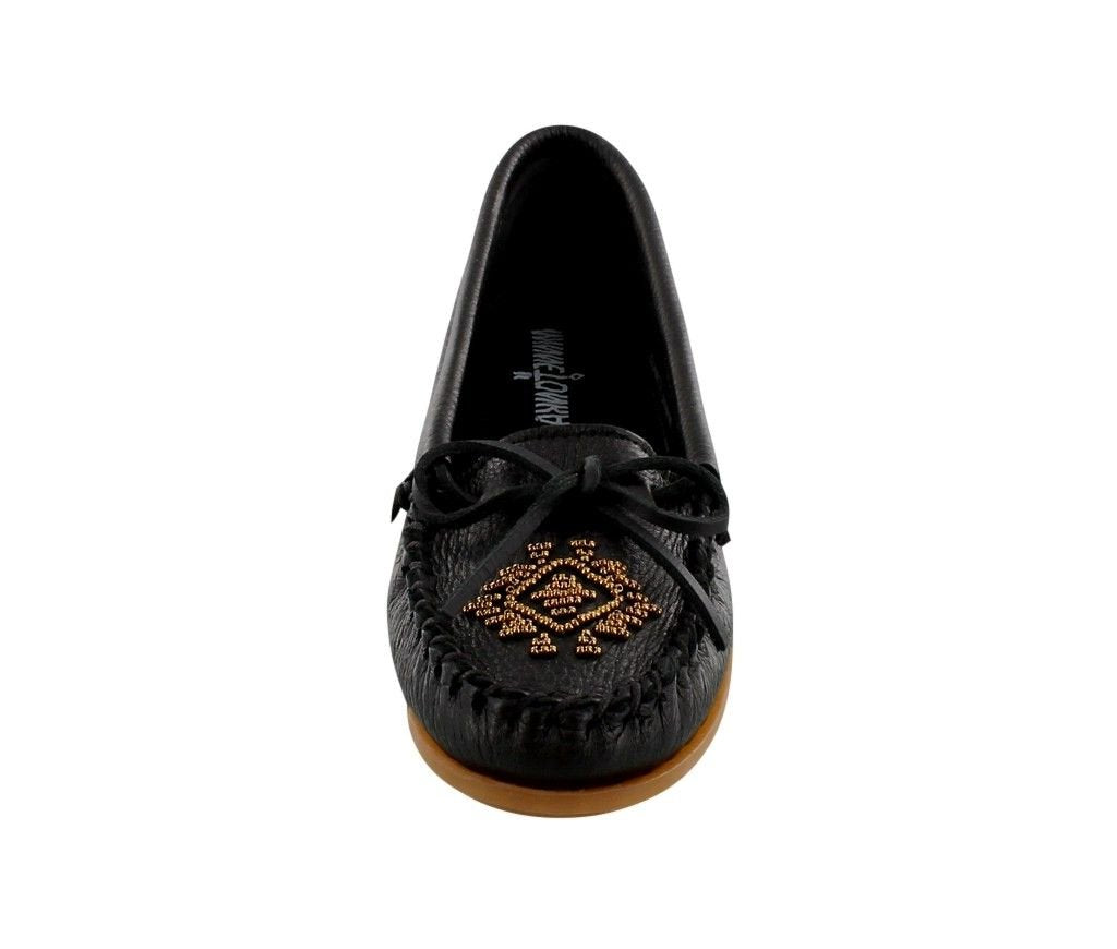 Minnetonka Damen Deerskin Beaded MocMokassin