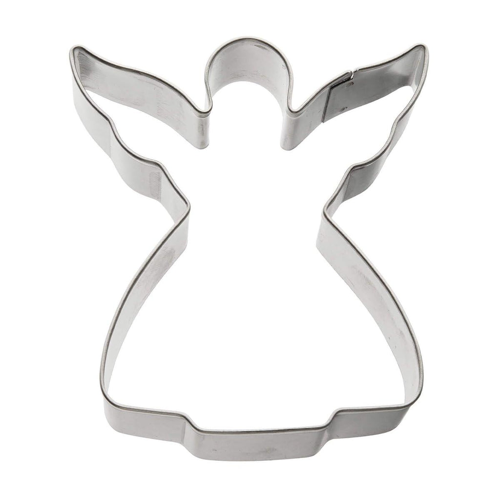 Zenker Ausstecher Engel Patisserie, Weihnachtsausstecher für Plätzchen, Ausstechform für Kekse und Fondant, hochwertiger Keksausstecher, Küchenhelfer aus Weißblech, Farbe: silber