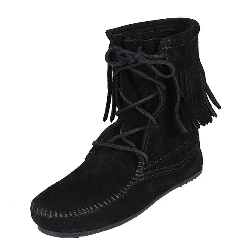 Minnetonka Damen Mokassin Black, Größe:37