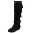 Minnetonka 5-Layer Fringe Boot 1652, Damen Mokassin Stiefel