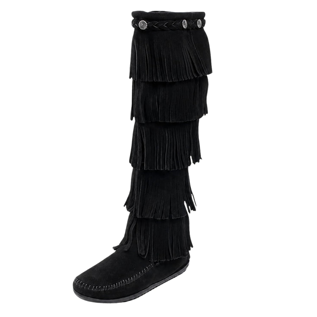 Minnetonka 5-Layer Fringe Boot 1652, Damen Mokassin Stiefel
