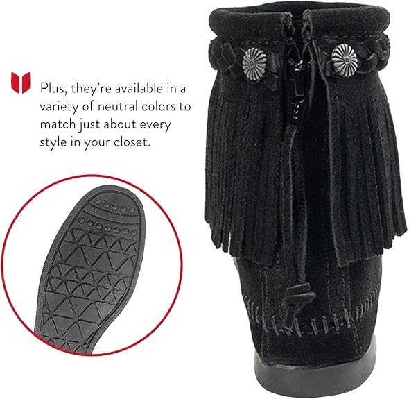 Minnetonka Stiefel mit Reißverschluss Damen Stiefel mit Reißverschluss auf der Rückseite