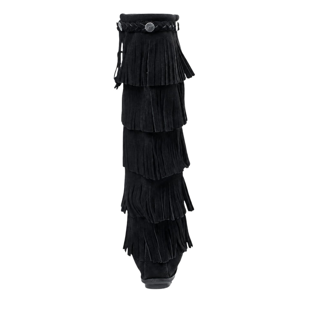 Minnetonka 5-Layer Fringe Boot 1652, Damen Mokassin Stiefel