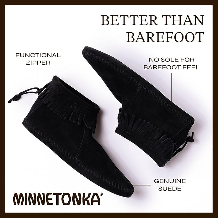 Minnetonka Back Zipper 189 Damen Mokassin Stiefel