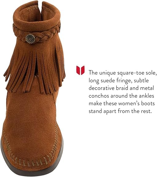 Minnetonka Hi Top Back Zip Boot 299 Damen Stiefel