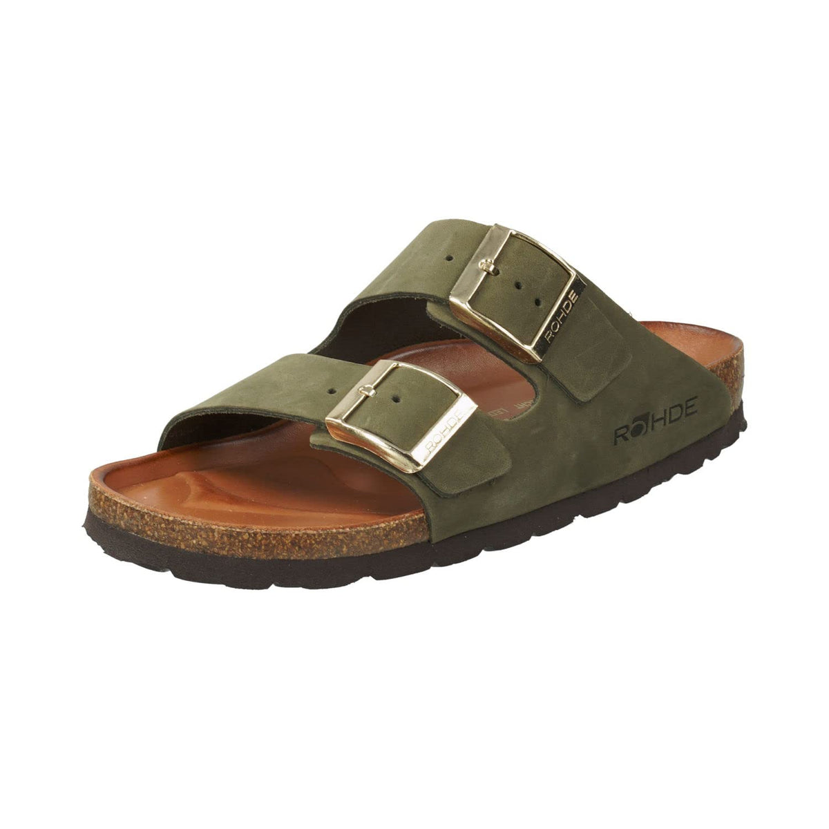 Rohde ALBA Damen, Frauen, Pantoletten, Slipper,Slides,Sandalen,Sommerschuhe,Freizeitschuhe,schluepfschuhe,Slipper,Slip-ons,Olive,40 EU