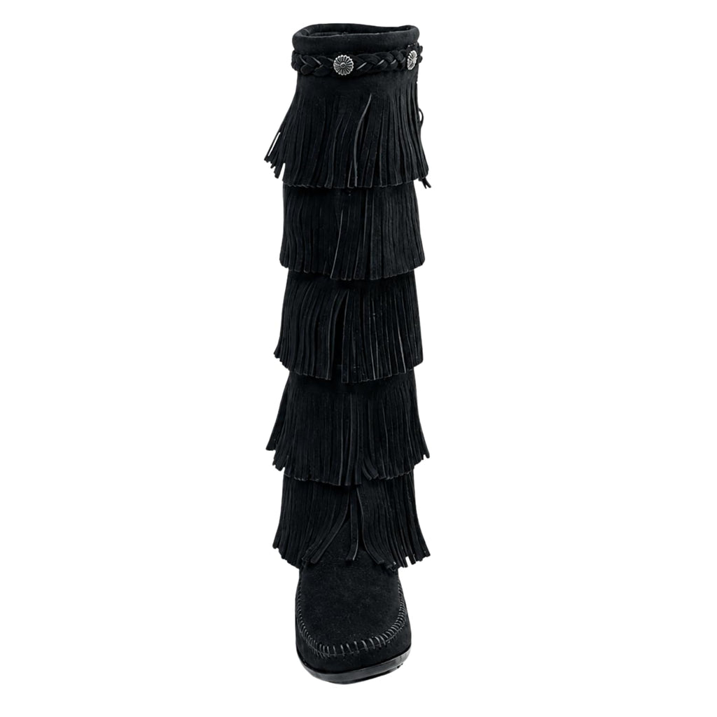 Minnetonka 5-Layer Fringe Boot 1652, Damen Mokassin Stiefel
