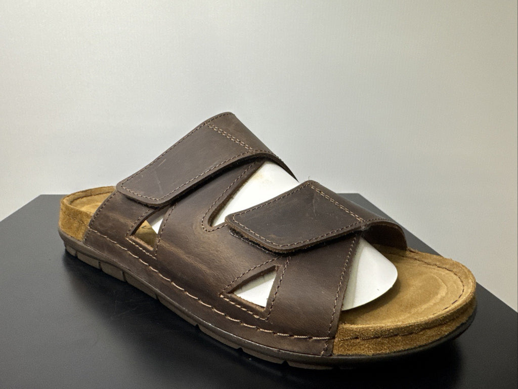 Rohde Herren Pantoletten Gr.46 Hausschuhe Sandale 5914 Mocca
