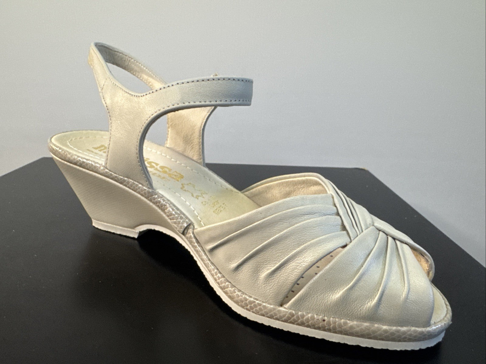 Rohde Sandalette Gr. 4 Damen Weiß Leder