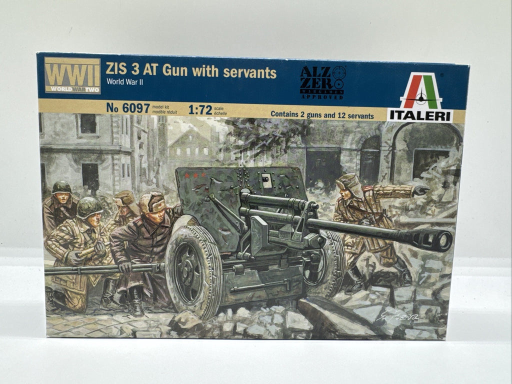 Italeri 1/72 6097 ZIS 3 AT Gun with Servants WW2 Military Plastic Model Kit
