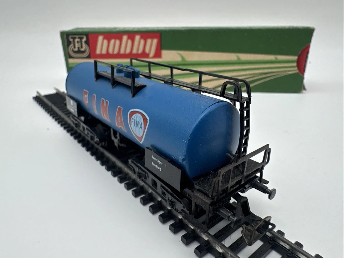 Spur TT DDR BTTB 5411 Kesselwagen FINA blau 4-achsig Güterwagen TOP&OVP Zeuke