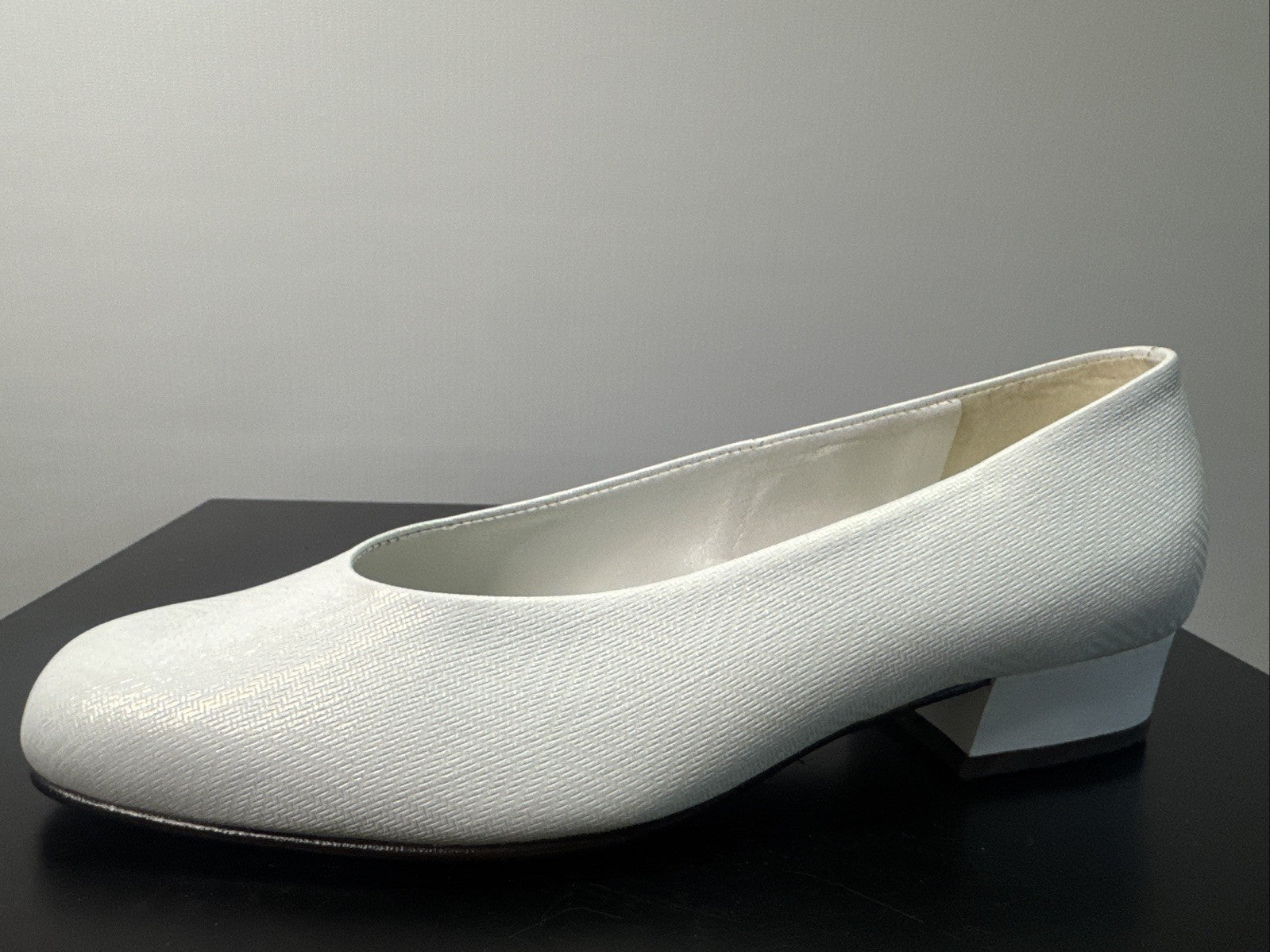 Högl Damen Pumps Gr. 3,5 Weiß Leder