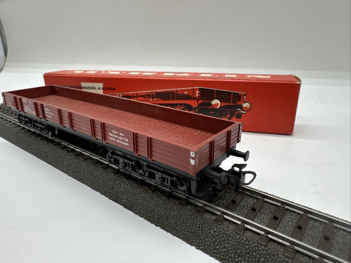 Märklin 4514 H0 DB Niederbordwagen Rlmms 4-achsig rot z.B.  OVP #144