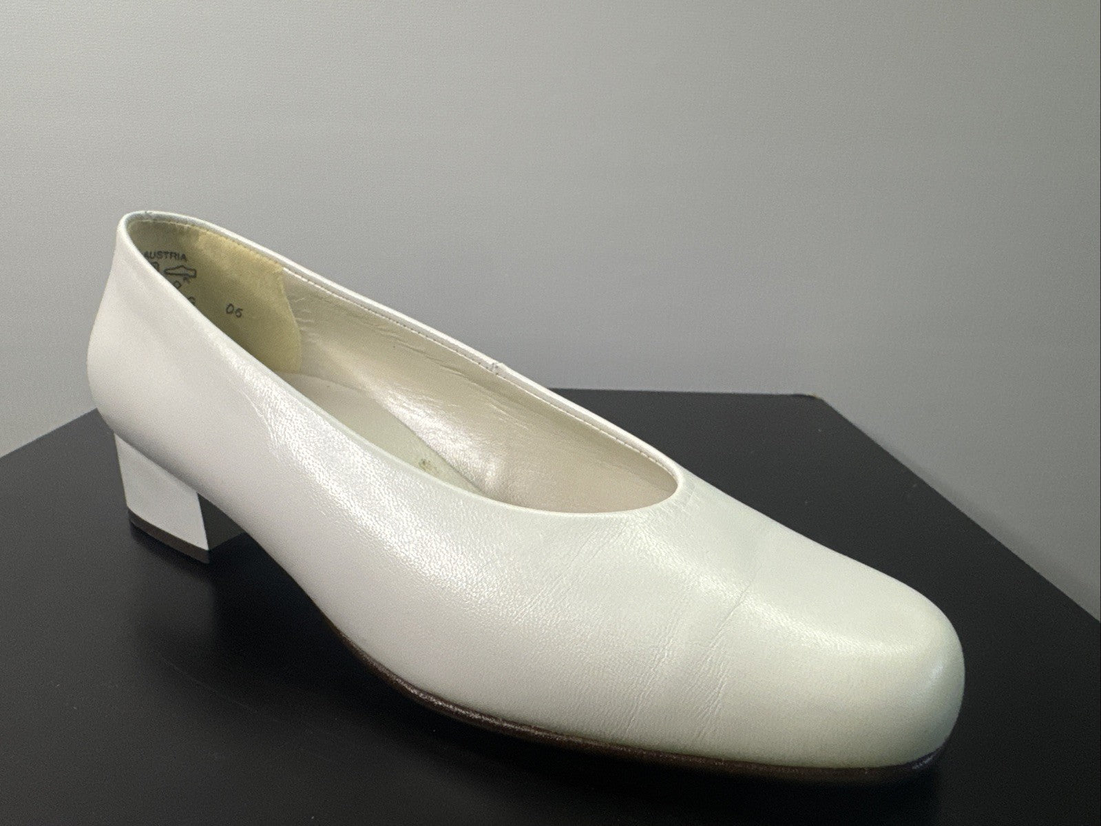 Högl Damen Pumps Gr. 4 Weiß Leder