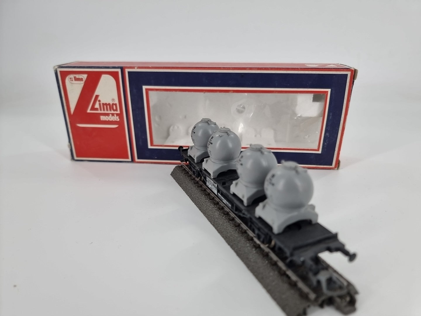 Lima H0 302841 Behältertragwagen DB mit 4 Kugelcon. in OVP