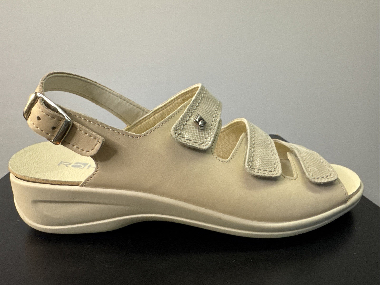 Rohde Sandalette Gr. 43 Damen Beige Leder
