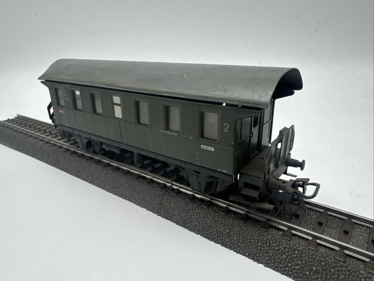 Märklin H0 4002 Personenwagen Donnerbüchse 2. Klasse Bi grün / Blech #250