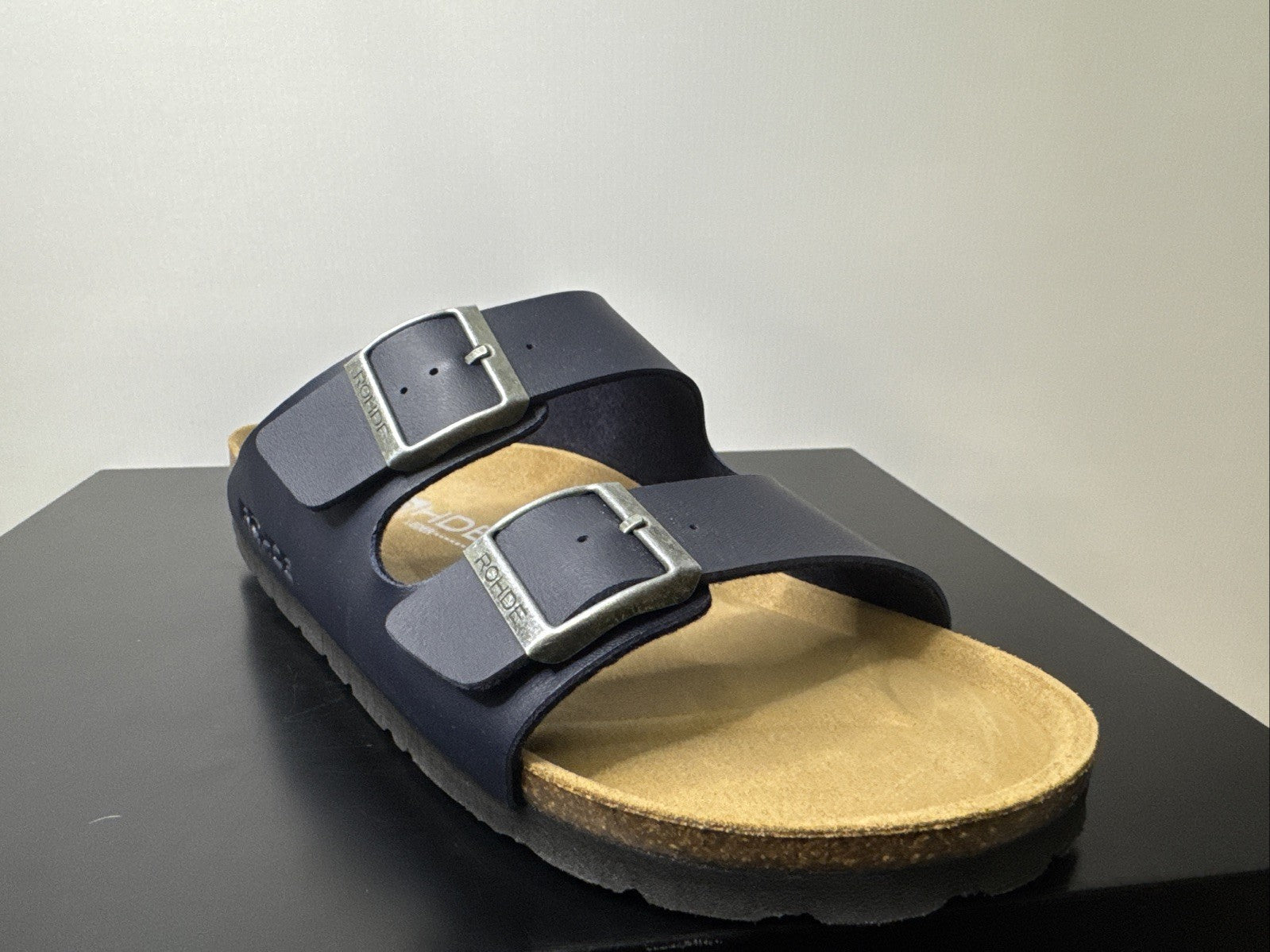 Rohde Herren Pantoletten Gr. 40 Leder Clogs Ocean 5920