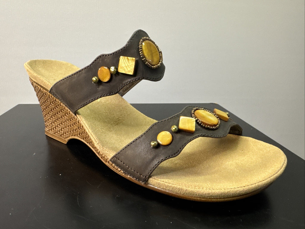 Rieker Sandalette Gr. 42 Leder Braun