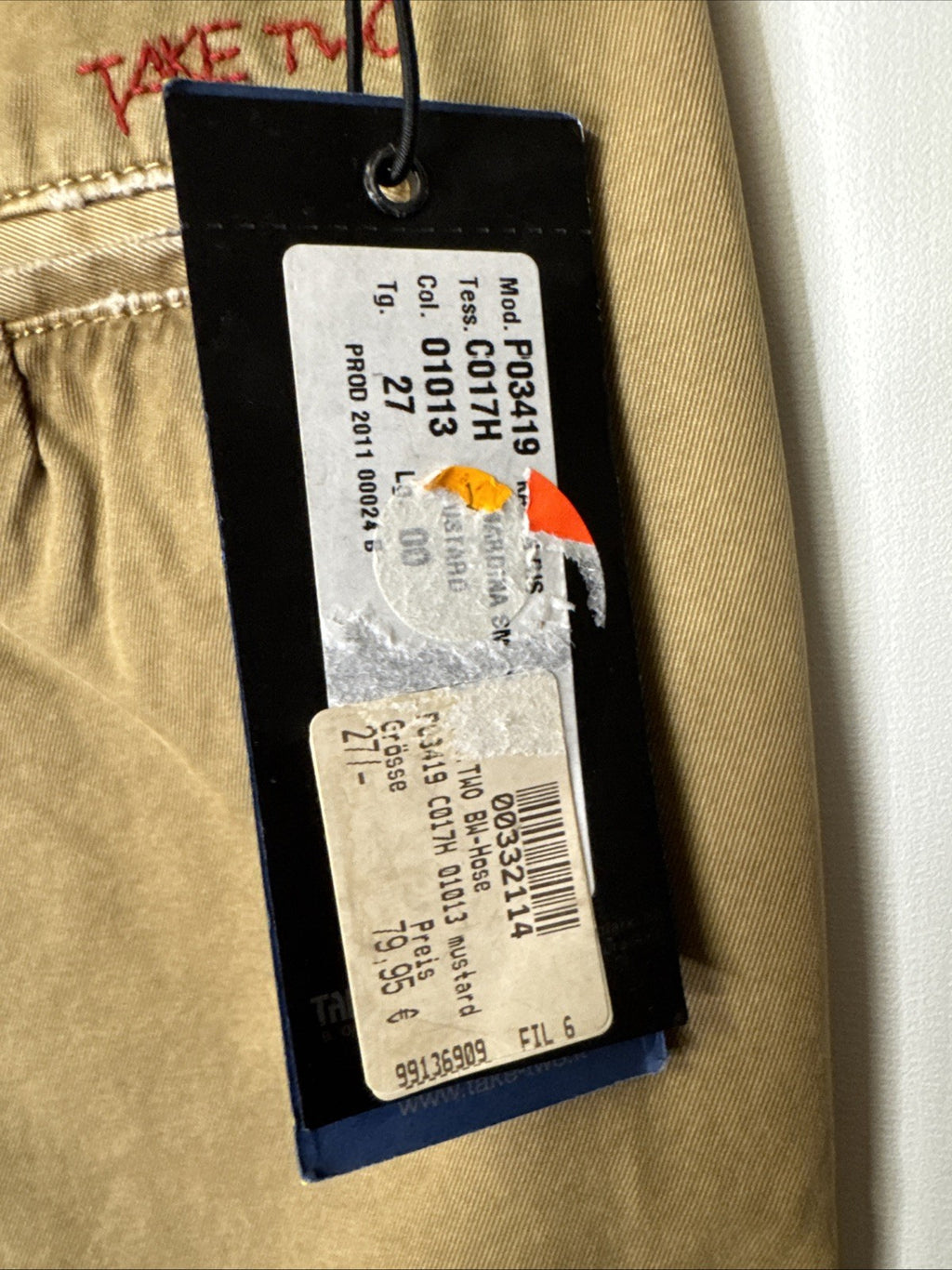 Take Two Damen Jeans Gr. 27 Braun Antifit