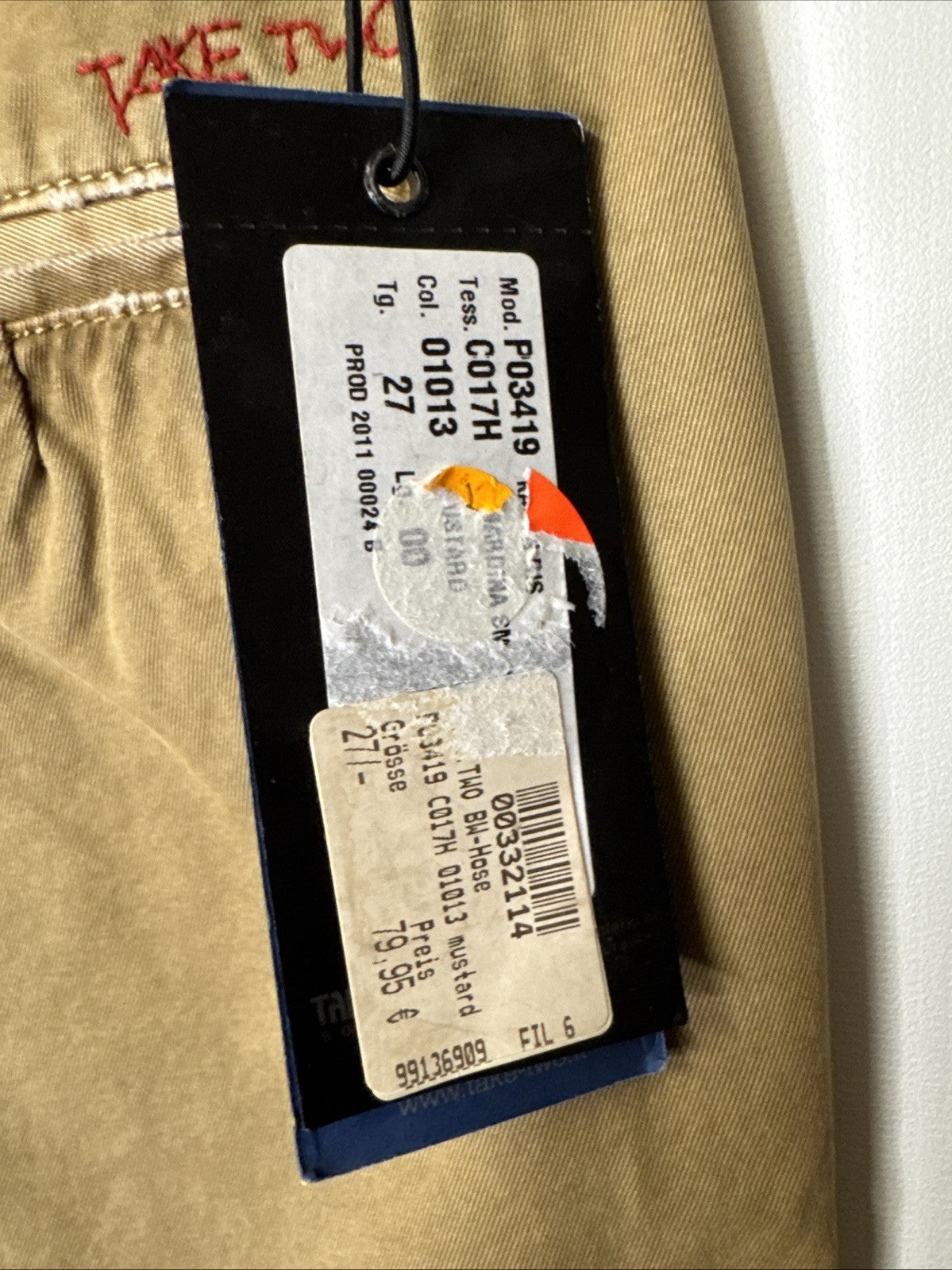 Take Two Damen Jeans Gr. 27 Braun Antifit
