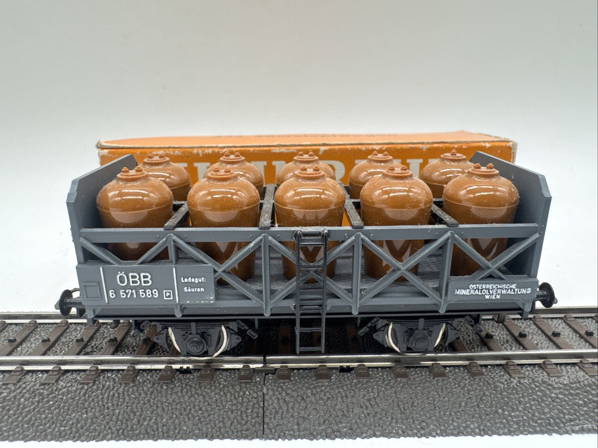 H0 Kleinbahn 334 Säuretopfwagen ÖBB  neuwertig in OVP