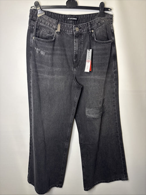 2Y Studios Diala Wide Baggy Jeans Gr. 30 Grau Damen