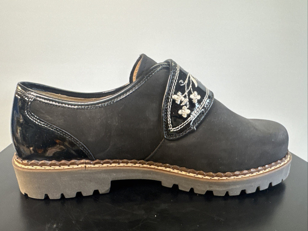 Schapuro Halbschuh Damen Gr. 4,5 Leder Schwarz