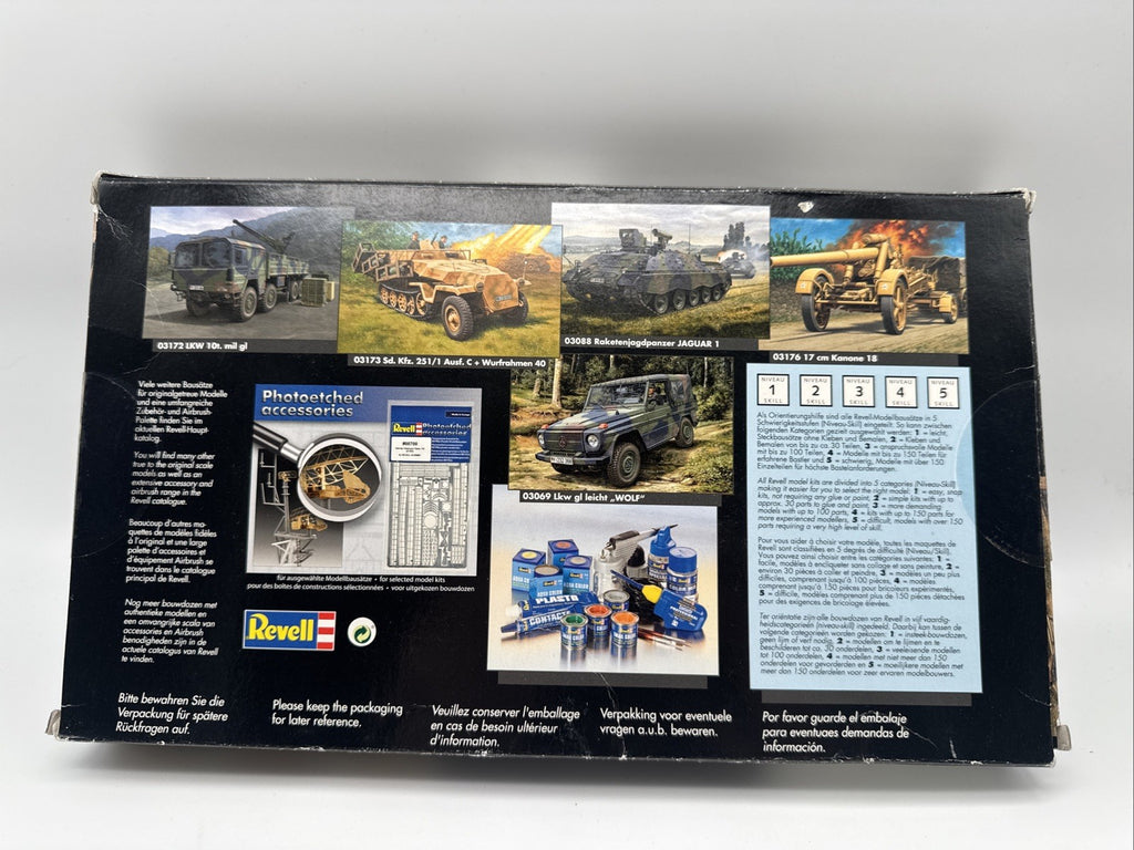 Revell 03174 1/72 WWII 8,8cm Flak 36 Kommandogerät 40 SdAh 202 SdAh 52