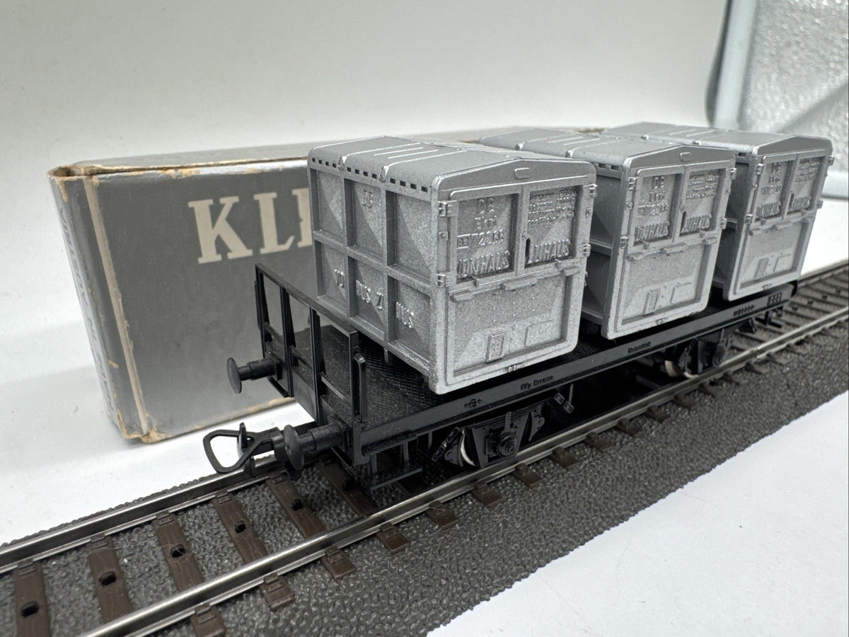 Kleinbahn H0 339 Güterwagen "Von Haus zu Haus" der DB in grauer OVP