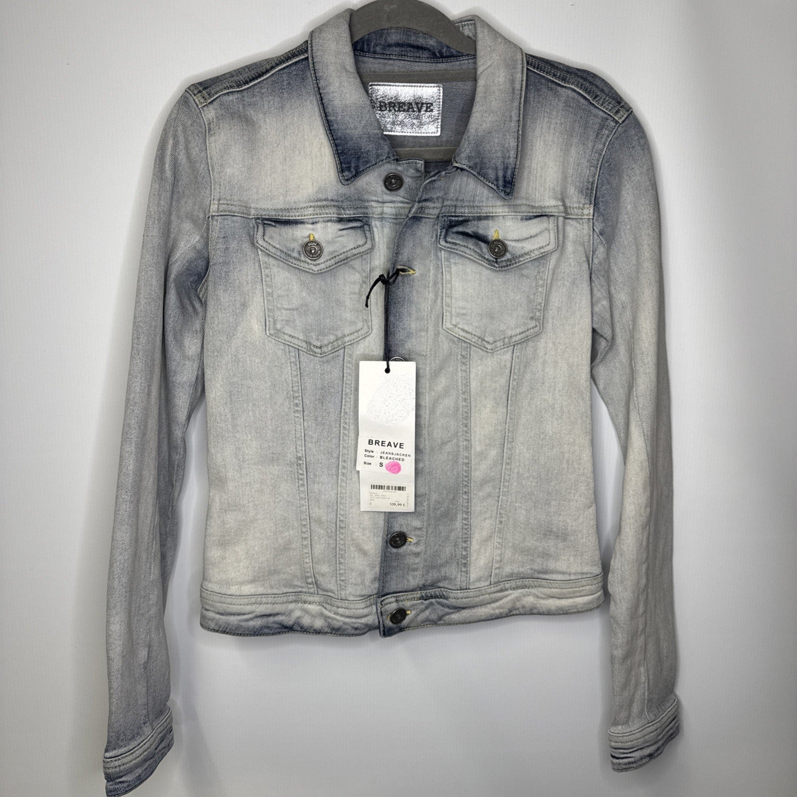 Breave Damen Jeans Jacke Gr. S Bleached Jeans 