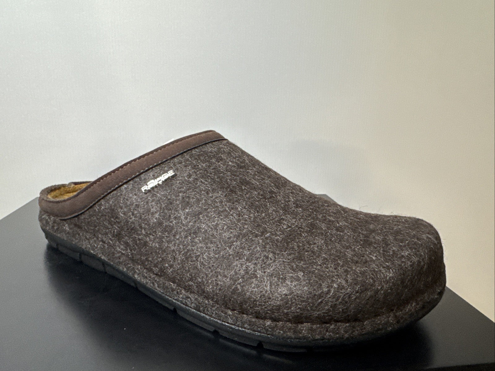 Rohde Herren Filz Pantolette Gr. 42 Mocca Pantoffel 6740