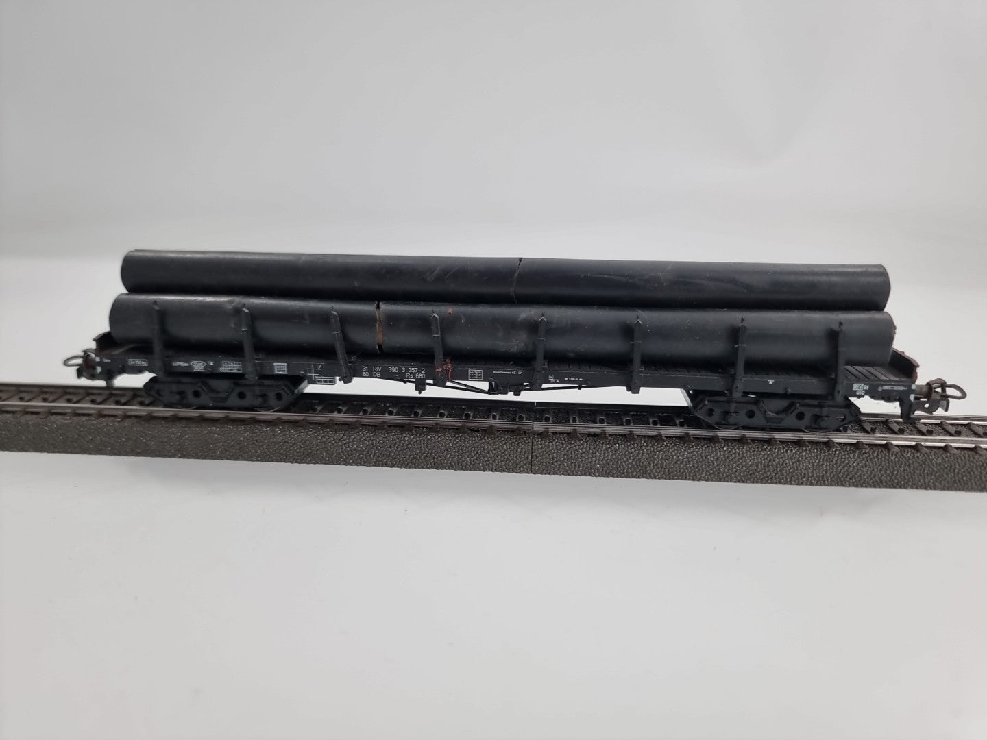 Märklin H0 4663 Rungenwagen Mit Ladung (Selbstbau Holz/Kunstoff)