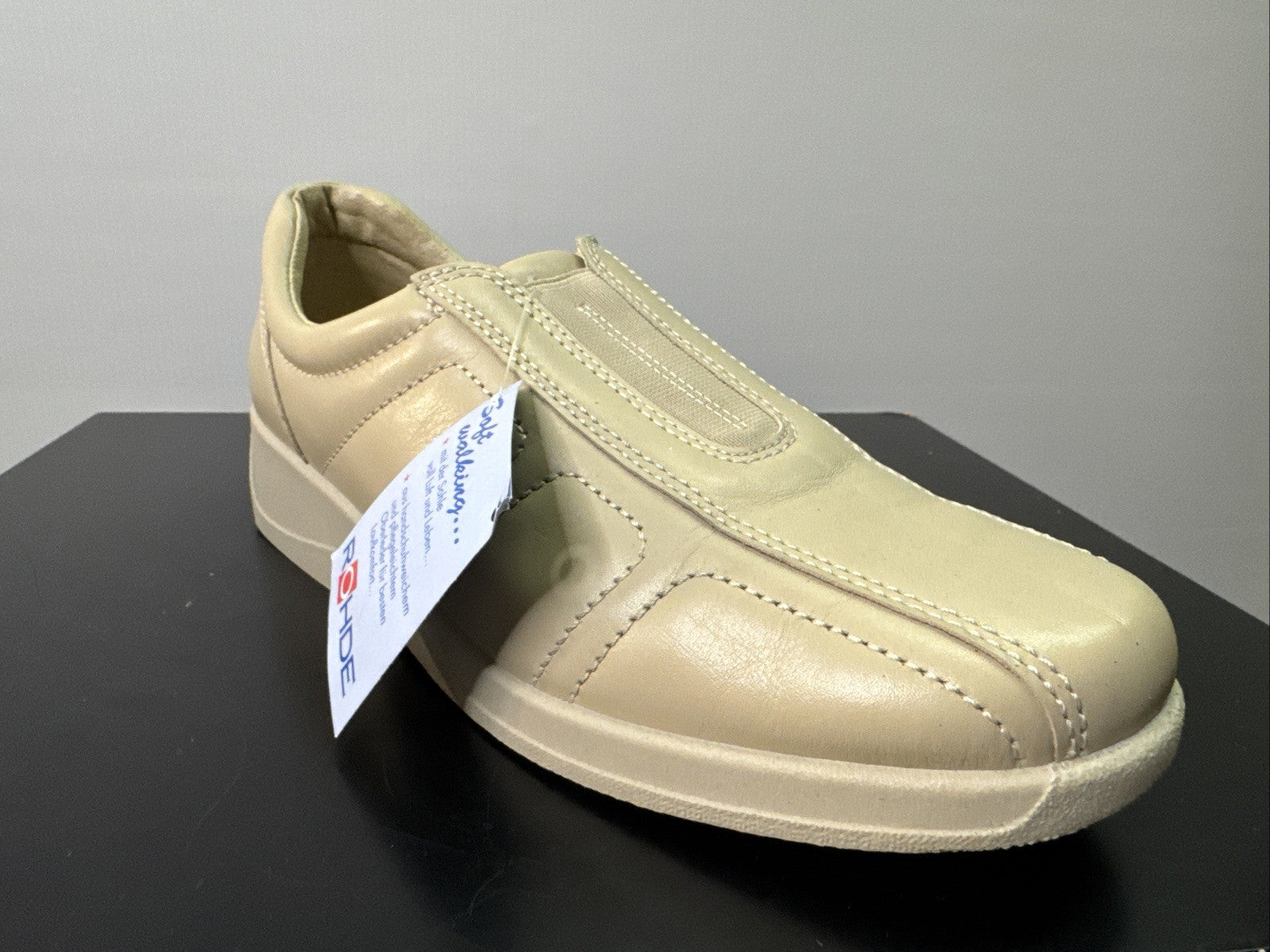 Rohde Damenschuh Gr. 4 Halbschuh Beige Leder 