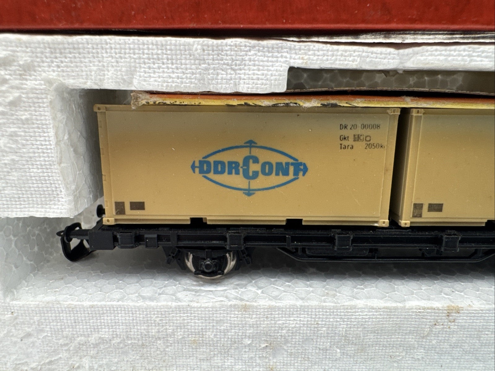 BTTB TT 4520 Containerwagen DDR-CONT DR In OVP Vergilbt