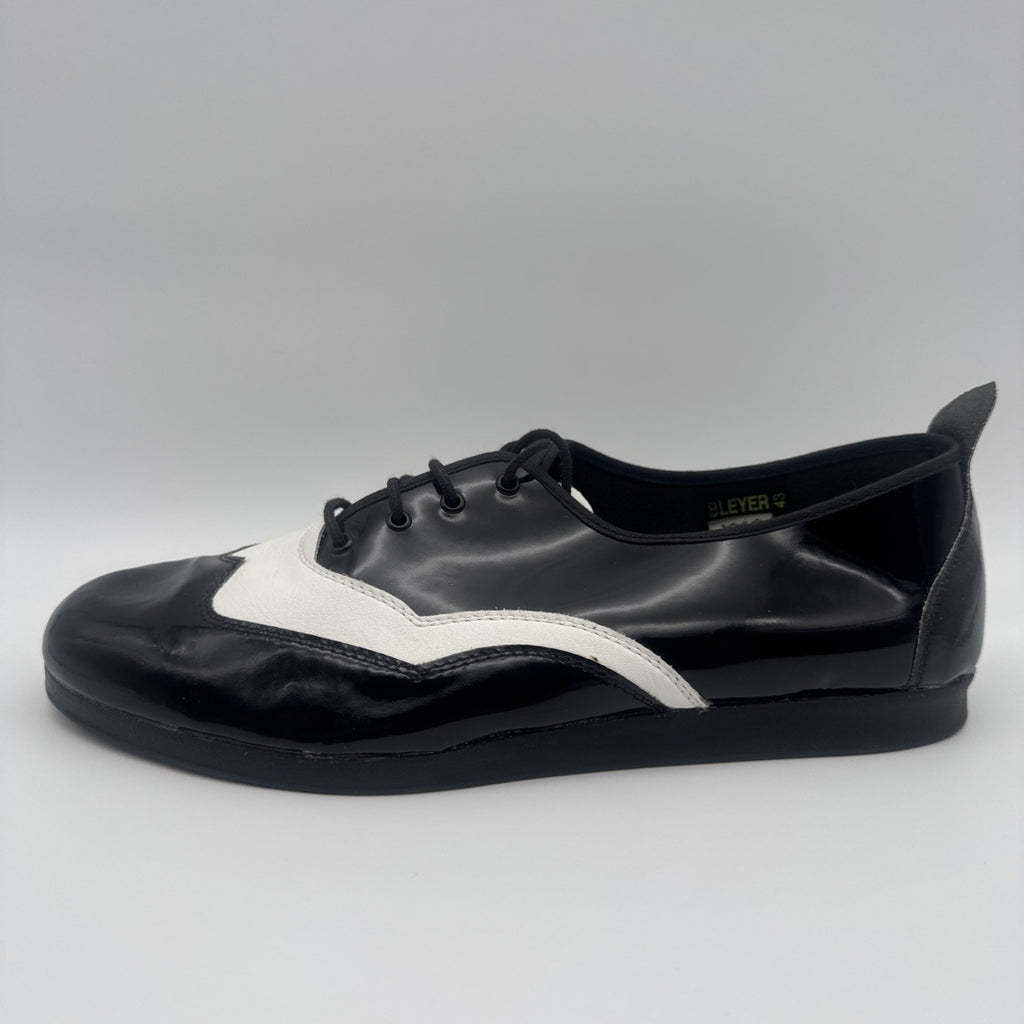 Bleyer Tanzschuhe 7130 schwarz/weiß Leder ~ Boogie  Woogie Swing Charleston