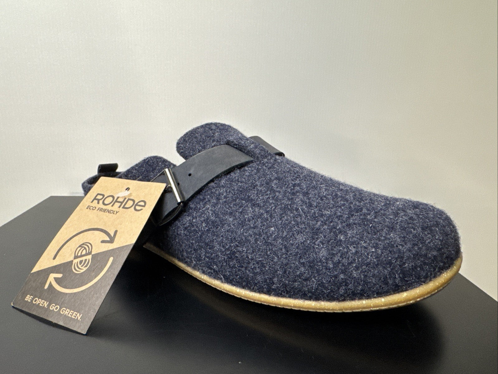 Rohde Herren Filz Pantolette Gr. 44 Ocean Pantoffel 6922