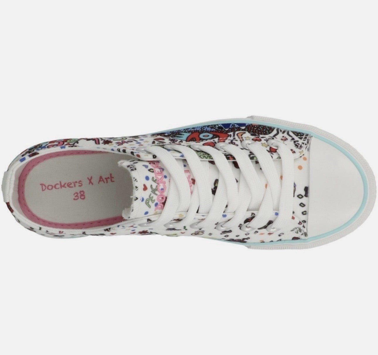 Dockers by Gerli Kinder Gr. 34 Slip-On Sneaker Blumen Halbschuh Freizeitschuh