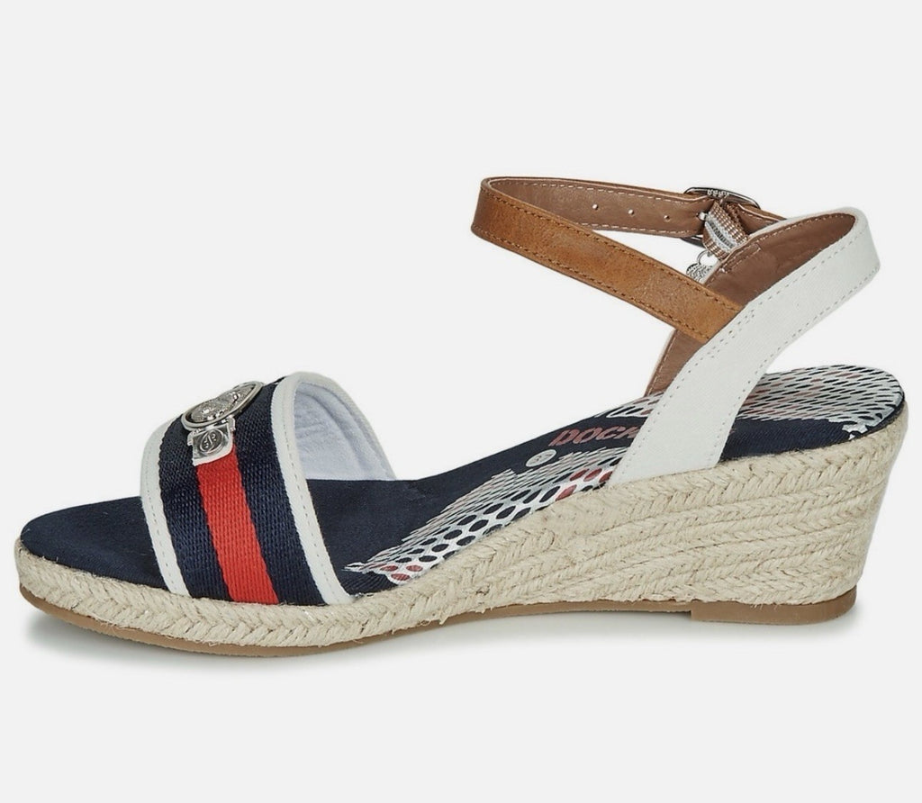 DOCKERS by Gerli Damen Sandalette Gr. 40 Riemensandale Keilsandalette