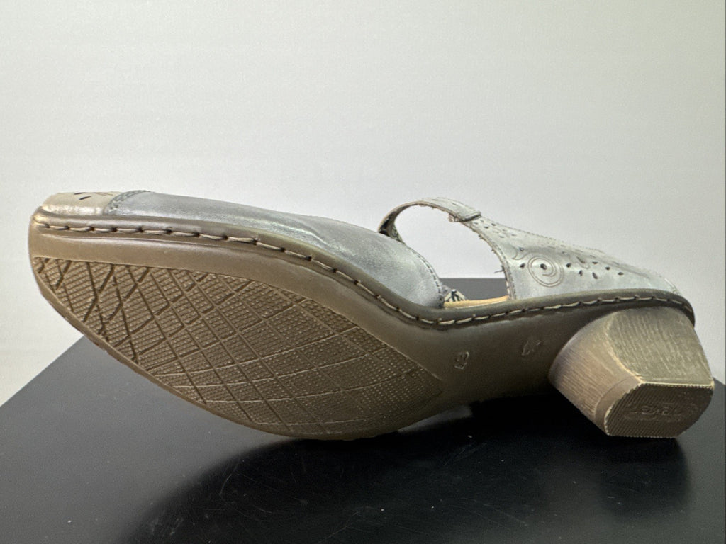 Rieker Sandalette Gr. 43 Leder Grau