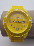 Herren Armbanduhr Quarz – 5 ATM – Silikonarmband – gelb – sportlich