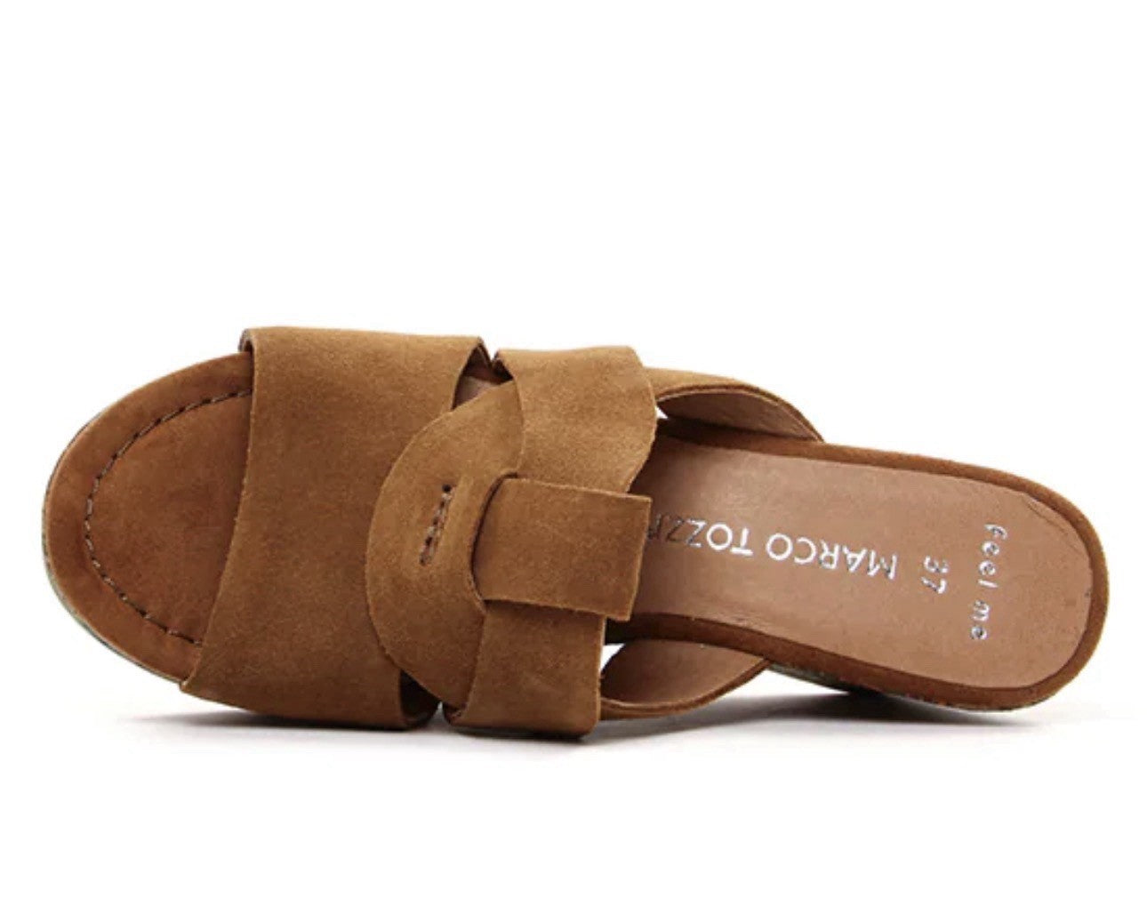 MARCO TOZZI Damen Pantolette Gr. 38 Slipper Sandale Sandalette Keilsandale