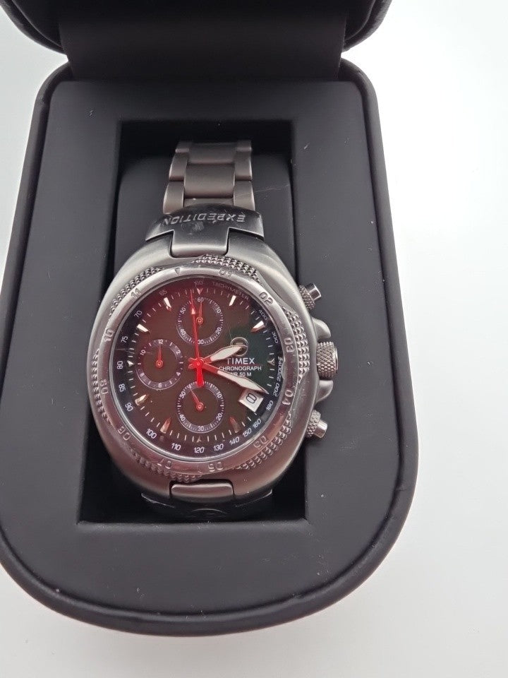 TIMEX Expedition Chronograph Herren Uhr – Edelstahl – WR50M – Military Style
