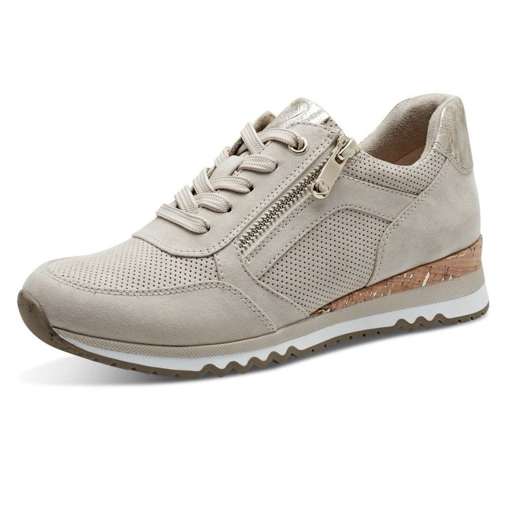 MARCO TOZZI Keilsneaker Freizeitschuh Halbschuh Schnürschuh Beige Damen - Gr. 39