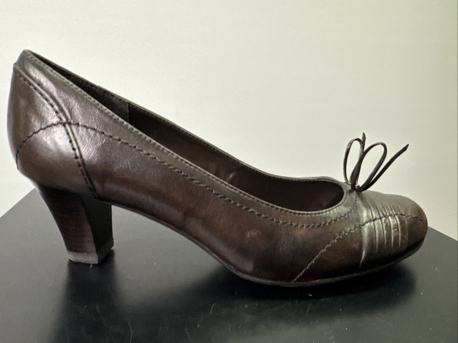 Jana Pumps  Gr. 6,5 Leder Braun Damen Absatzschuh
