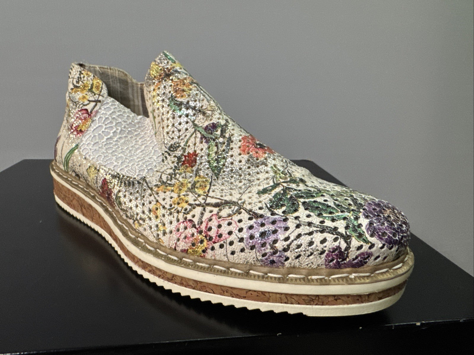 Rieker Halbschuh Gr. 40 Damen Leder Weiß