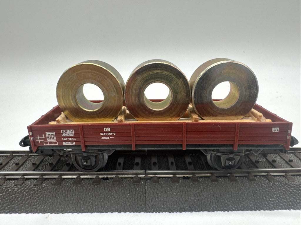 Märklin H0 Flachwagen Niederbordwagen der DB 343 0 001-2 Mit Ladung  #453