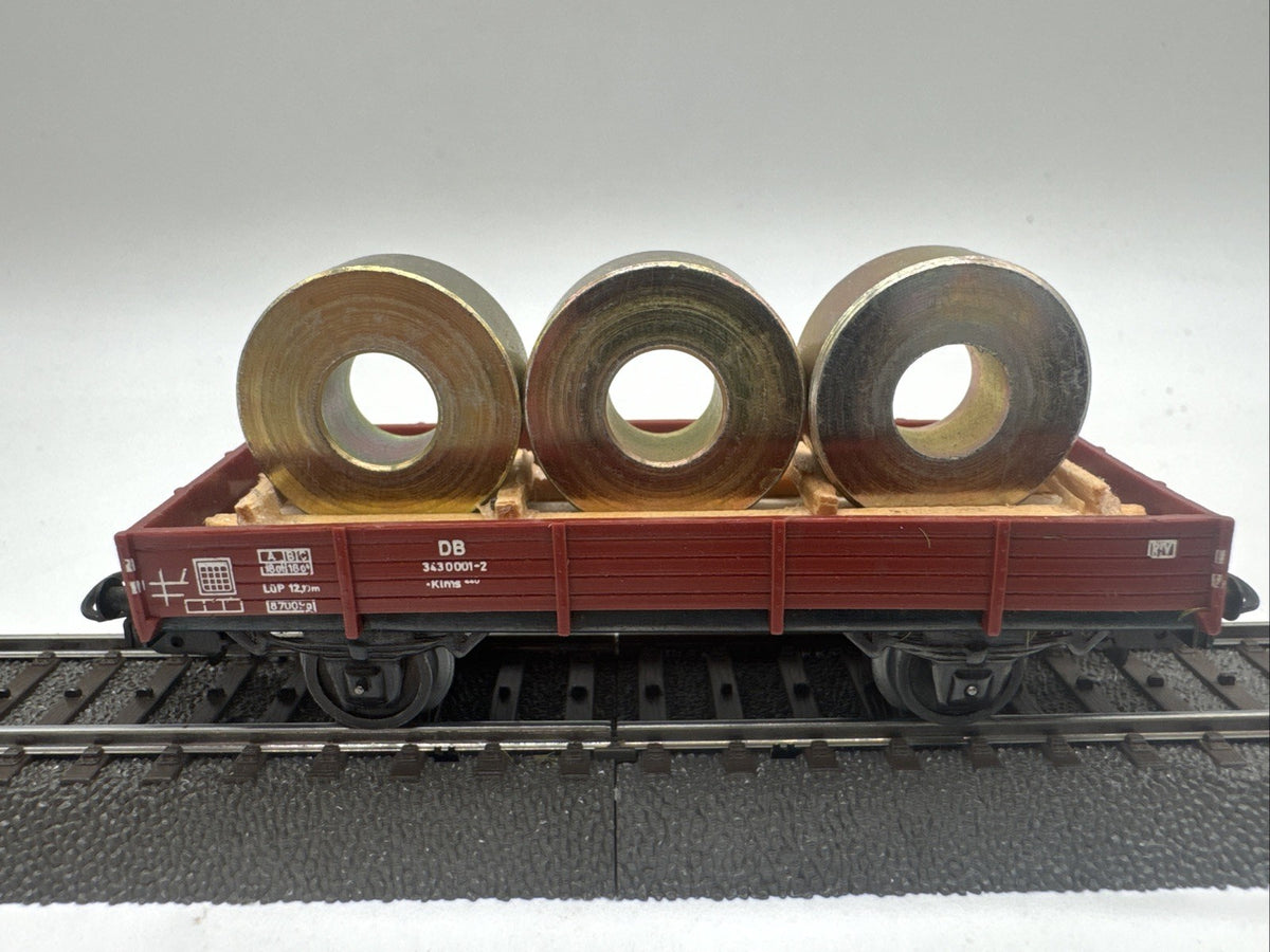 Märklin H0 Flachwagen Niederbordwagen der DB 343 0 001-2 Mit Ladung  #453